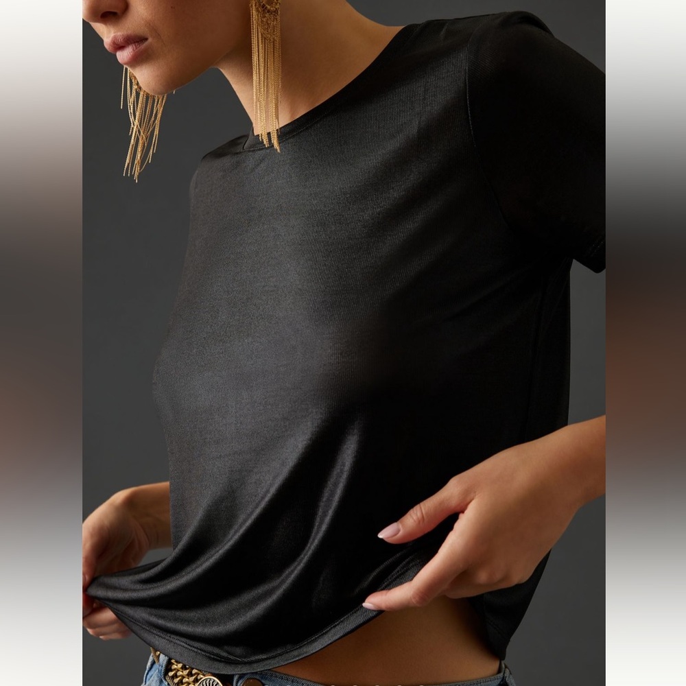 Porridge | Shine Glam Tee | Black | Size XL